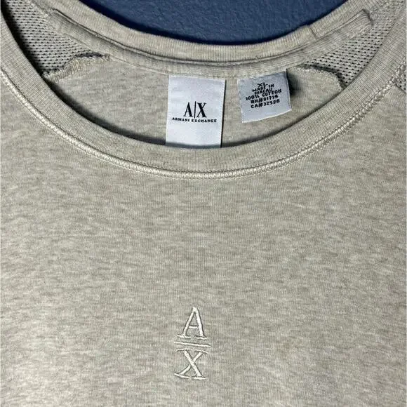 A|X Armani Exchange Men's Tan Crew Neck Short Sleeve 100% Cotton Shirt Size XL - Picture 4 of 8